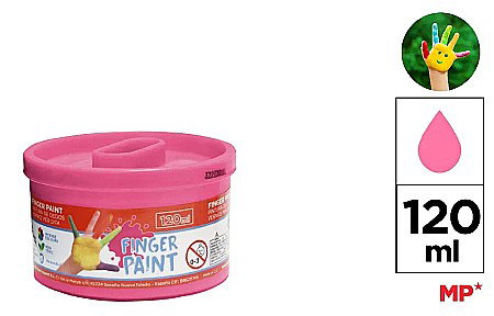 Acuarele Tempera la bucata - TEMPERA PENTRU DEGETE IPB 120ML ROZ PP615-09