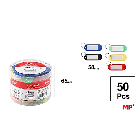 Breloc/ Inel chei, Eticheta bagaje - ETICHETE CHEI IPB COLOR 50/SET 58MM PA363