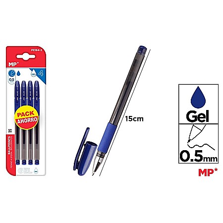 INSTRUMENTE DE SCRIS - PIX CU GEL IPB 0.5MM 4/SET ALBASTRU PE164-2