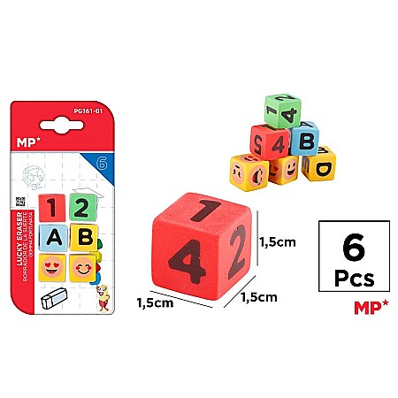 Radiera - RADIERA IPB 6/SET CIFRE/ LITERE/ SMILEY PG161-01