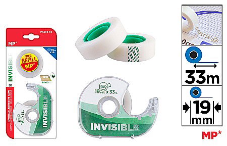 ARTICOLE DE BIROU - DISPENSER IPB +2 BENZI ADEZIVE 19MM*33M INVIZIBILE PA508-03