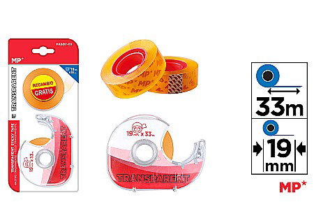 ARTICOLE DE BIROU - DISPENSER IPB + 2 BENZI ADEZIVE 19MM*33M TRANSPARENTE PA507-05