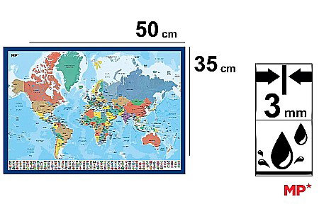 Mape de birou - MAPA BIROU IPB 35*50CM HARTA LUMII PA950-03