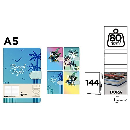 Carnetele, notesuri pt studenti - NOTES IPB A5 144 FILE FANTASY ARTS CLAPA MAGNETICA 13.4*19CM PB475-29