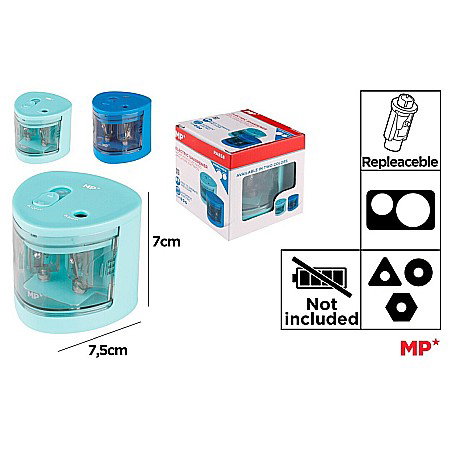 RECHIZITE SCOLARE IPB - ASCUTITOARE ELECTRICA DUBLA IPB ALBASTRA PA858