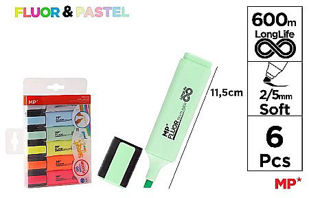 Textlinere - TEXTMARKER IPB 6/SET FLUOR-PASTEL PE534-06