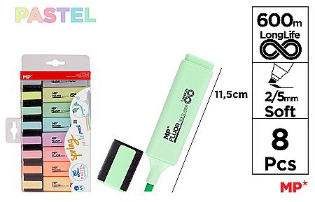 Textlinere - TEXTMARKER IPB 8/SET CULORI PASTEL PE534-10