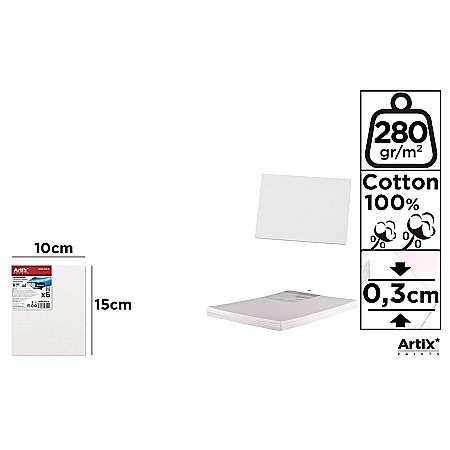 Panza/ Carton panzat pentru pictura - CARTON PANZAT IPB 10*15CM PP95-1015-6 6/SET