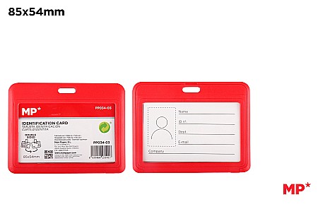 MIJLOACE DE PREZENTARE - BUZUNAR ECUSON IPB 85*54MM ORIZONTAL ROSU PP034-03