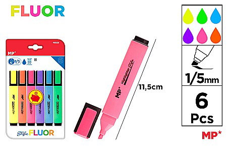 Textlinere - TEXTMARKER IPB 6/SET CULORI FLUO PE535