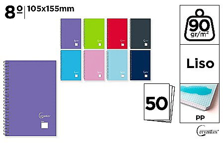 Blocnotes - NOTES PP IPB 105*155MM SPIRA 50F VELIN CULORI ASORTATE PB225