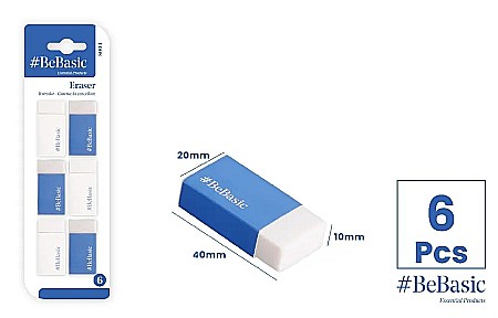 Radiera copii - RADIERA BeBasic 6/SET ALBA S004