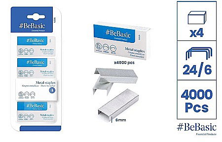 ARTICOLE DE BIROU - CAPSE BeBasic 24/6 METAL 4000/SET S018