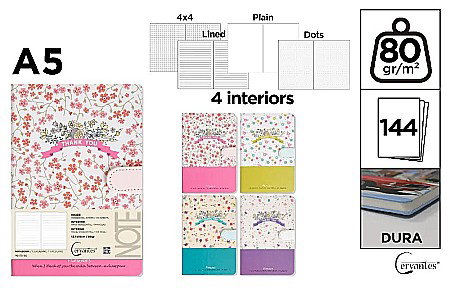 Agende nedatate - NOTES IPB A5 144 FILE FANTASY THANK YOU CLAPA MAGNETICA PB475-66