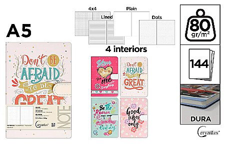 Carnetele, notesuri pt studenti - NOTES IPB A5 144 FILE FANTASY DIVERSE MESAJE CLAPA MAGNETICA PB475-67
