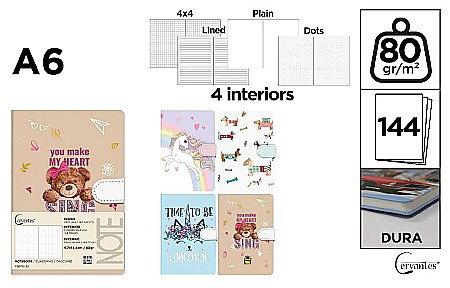 Carnetele, notesuri pt studenti - NOTES IPB A6 144 FILE FANTASY DIVERSE MESAJE CLAPA MAGNETICA PB476-38
