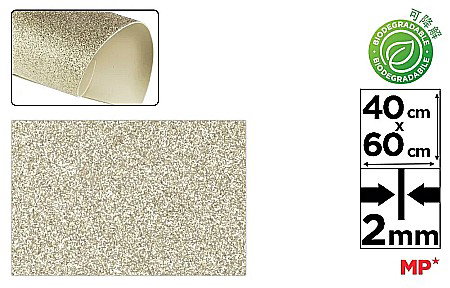 HOBBY - COALA GUMATA GLITTER IPB 40*60CM BIODEGRADABILA CHAMPANIE AURIE PN595-05
