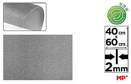 Moosgummi/ Foi Gumate - COALA GUMATA GLITTER IPB 40*60CM BIODEGRADABILA GRI PIATRA PN595-17