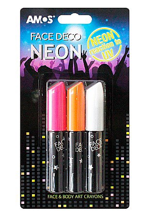 ARTICOLE COPII - LEG SET MACHIAJ AMOS 3/SET NEON FD10B3-ND F335