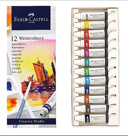 LEC TEMPERA FABER-CASTELL 12/SET X 9ML SI PALETA FC169612 [1]