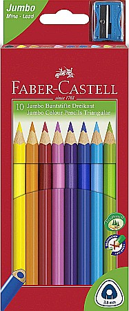 RECHIZITE SCOLARE IPB - LEC CREIOANE COLORATE FABER-CASTELL JUMBO 10/SET FC116510
