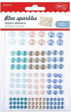 Paiete, Strasuri si Pietricele - Accesorii Craft DACO AD391 Sclipiri Albastre Adezive 120/Set