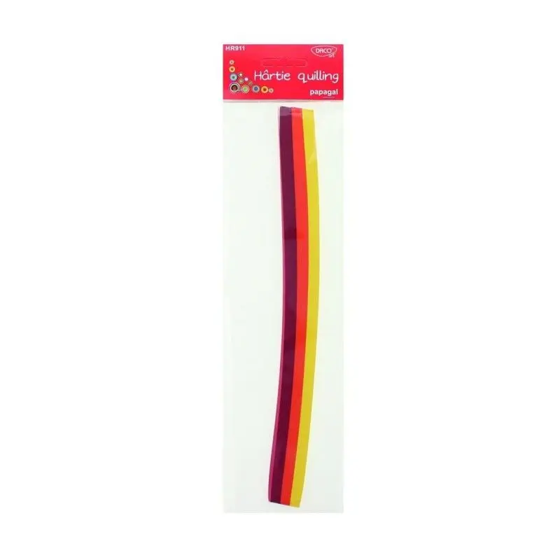 Quilling, Origami si accesorii - HARTIE QUILLING 5MM 200 FASII 3 CULORI PAPAGAL HR911