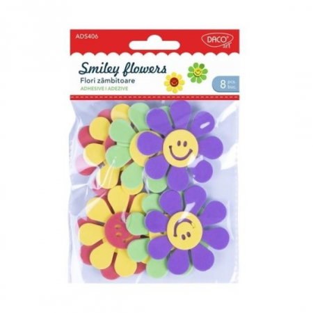 Decoratiuni Moosgummi - ADA MOOSGUMMI DACO FLORI ZAMBITOARE 8/SET AD406