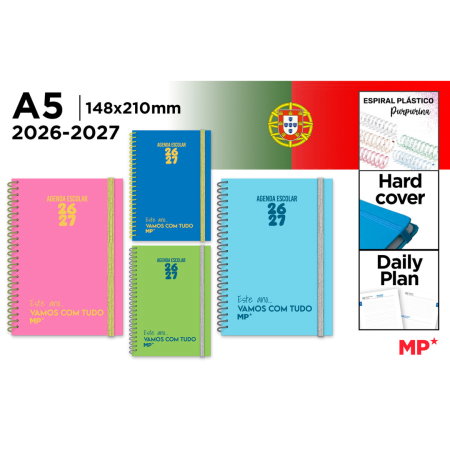 Agende scolare - Agenda Școlară A5 2026/2027 Datată cu Elastic MP AG267-01PT