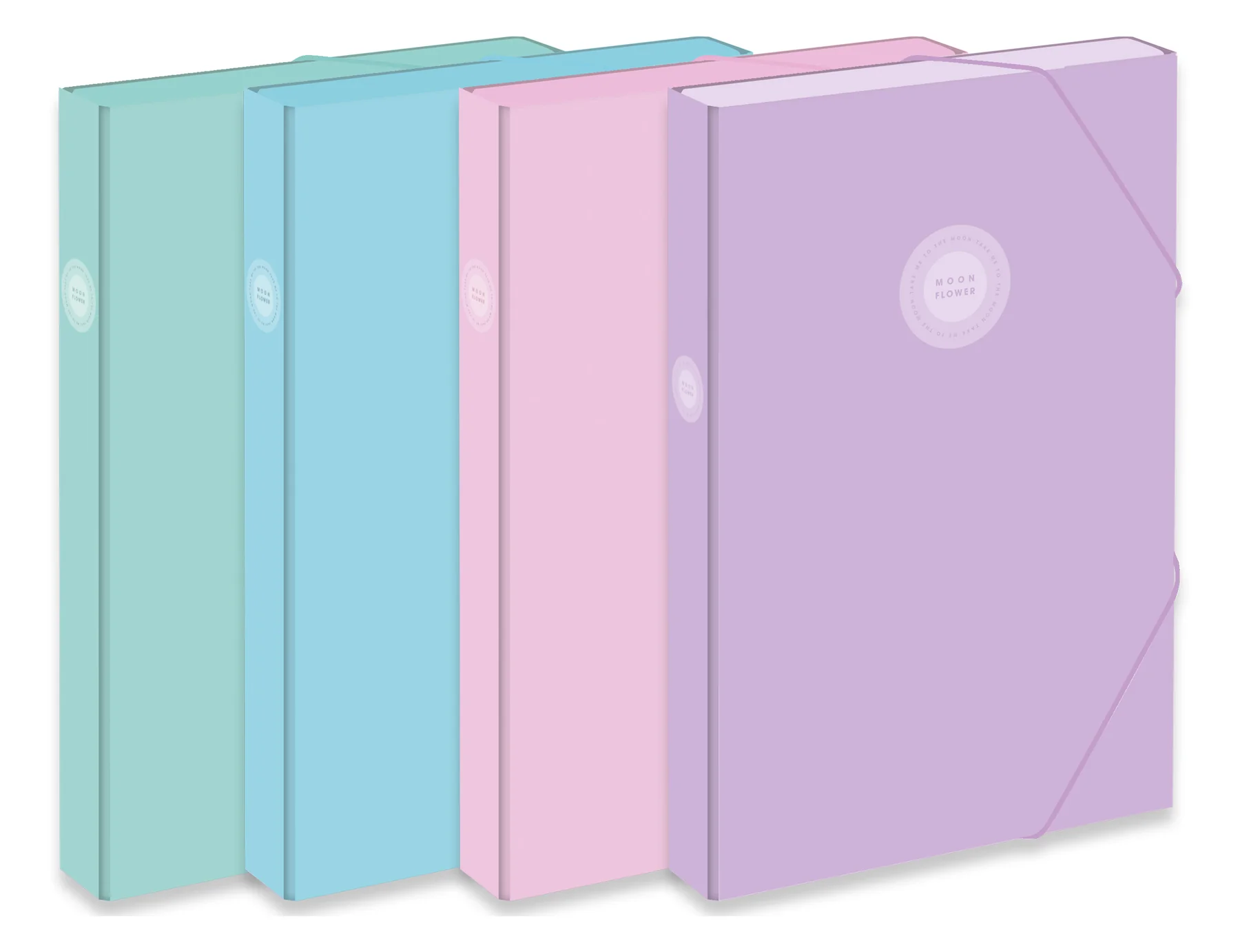 Mape carton cu elastic - MAPA CARTON A4 4CM CU ELASTIC CAMPUS MOONFLOWER 228821