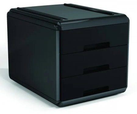 Suporturi documente cu sertare - ARD SUPORT MODULAR 3 SERTARE PENTRU DOCUMENTE A5 19P3PNN NEGRU