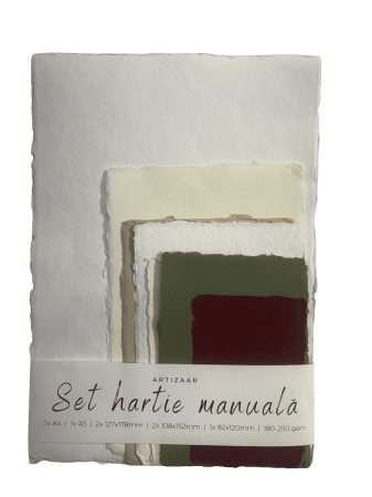 Hartie speciala pentru invitatii si carton premium - SET HARTIE MANUALA PENTRU SCRIS 5 DIMENSIUNILE