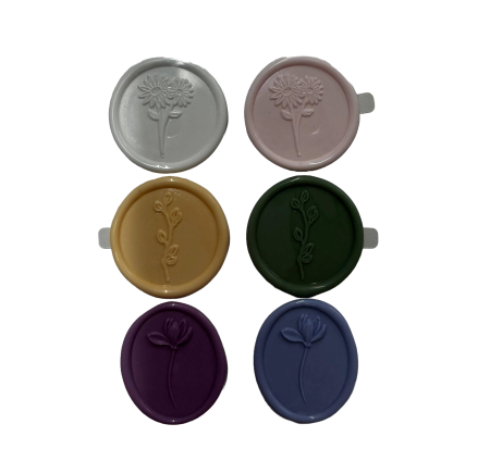 SIGILII AUTOADEZIVE MODEL FLORI  DIFERITE FORME SI CULORI 6/SET [1]