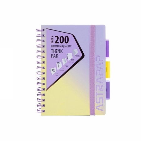 CAIET A5 PP SPIRA 200F CU ELASTIC, RIGLA SI 4 SEPARATOARE, PASTEL PATRATELE 107023004 [1]