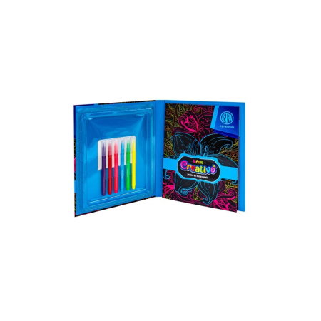 AS CARTE COLORAT 16F CREATIVO FLOWERS + 6 MARKERE NEON VF. PENSULA 601024002 [1]