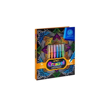 AS CARTE COLORAT 16F CREATIVO MANDALA + 6 MARKERE METALIZATE VF. PENSULA 601024003 [1]