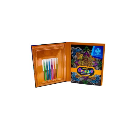 AS CARTE COLORAT 16F CREATIVO MANDALA + 6 MARKERE METALIZATE VF. PENSULA 601024003 [2]