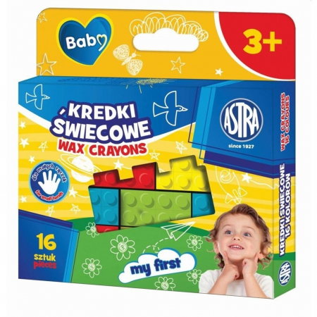 Produse nontoxice destinate copiilor sub 3 ani - AS CREIOANE CERATE 8 CULORI FORMA LEGO ASTRA BABY 316023010