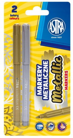 Articole de Papetarie Craciun - MARKER METALIC 2/SET, AURIU-ARGINTIU, 1-2MM 207023002