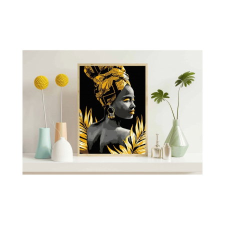 PANZA NEAGRA PICTURA PE NUMERE 40*50CM CU VOPSELE SI PENSULE, MUZA AURIE 801025910 [1]