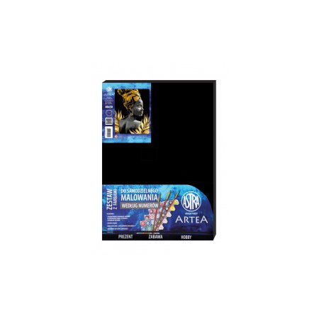 PANZA NEAGRA PICTURA PE NUMERE 40*50CM CU VOPSELE SI PENSULE, MUZA AURIE 801025910 [2]