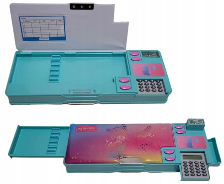 Penare, Etuiuri, Necessaire - AS PENAR CU CALCULATOR, NEECHIPAT, 2 COMPARTIMENTE KITTY OMBRE 503024902