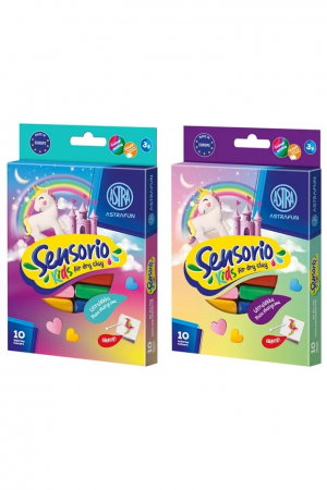 Plastilina/ Pasta pentru modelaj - AS PLASTILINA ASTRA 10 CULORI/SET UNICORN 336124022