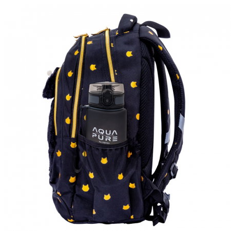 AS RUCSAC SCOLAR 3 COMPARTIMENTE ASTRABAG FLUFFY KITTY BLACK AB330 502025021 [2]