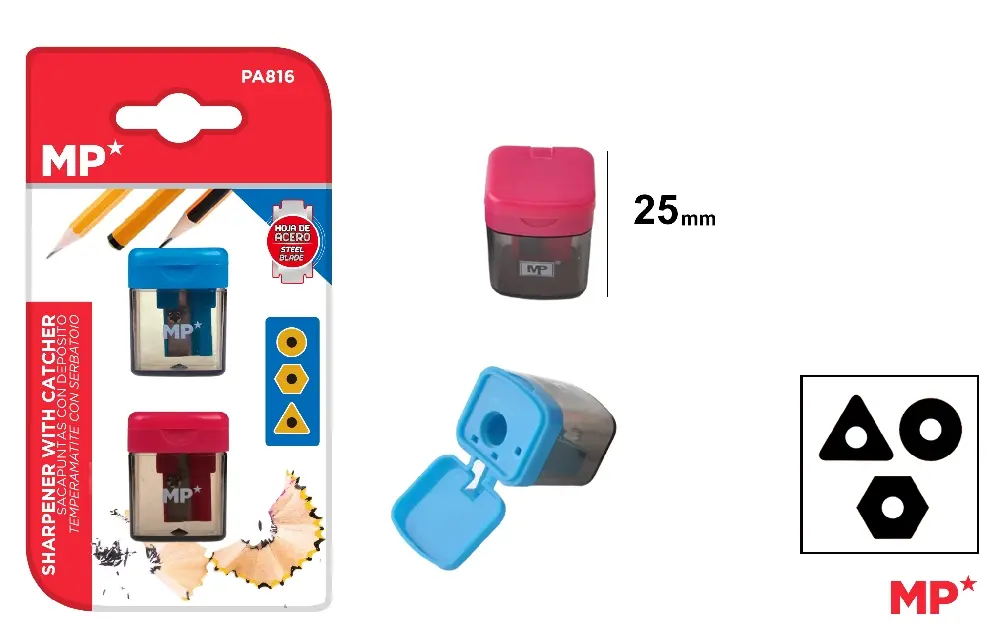 Ascutitoare copii - ASCUTITOARE SIMPLA CU CONTAINER IPB 2/SET PA816