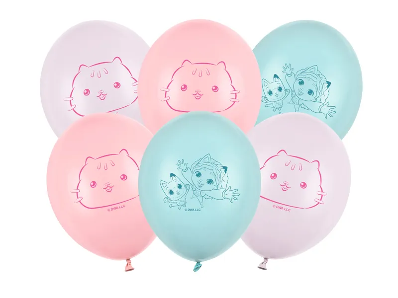 Baloane latex - BALOANE Strong Balloons 27cm, Gabby's Dollhouse, mix 6/set SB12P-347-000-6