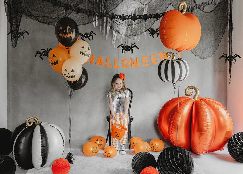 Balon cu LED Dovleac Portocaliu 25 cm 5 Set PLB1 [2]