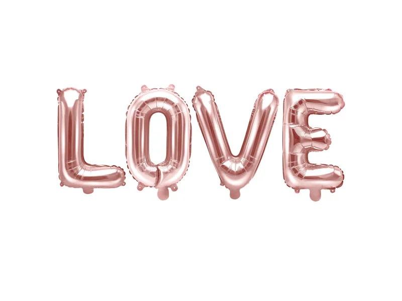 Baloane Folie Aluminiu - Balon Folie Aluminiu Love Rose Gold 140x35cm FB17M-019R