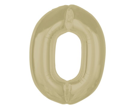 ARTICOLE PARTY - Balon Folie Cifra 0 Matt Latte 92cm GoDan - ipb.ro