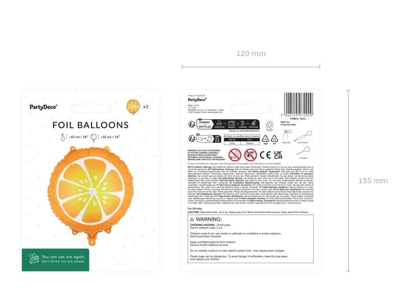 Balon Folie Portocală 35cm FB415 Oranj [4]